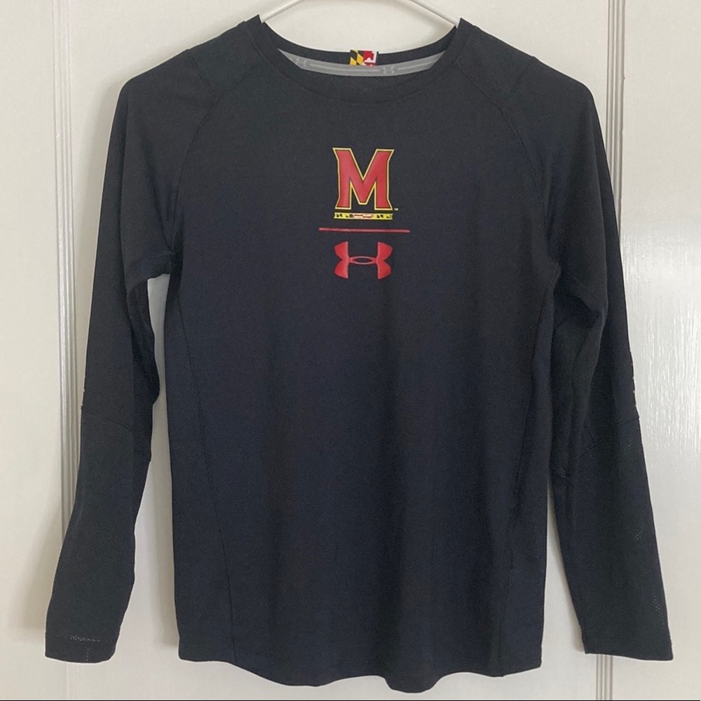 Under Armour Long Sleeve HeatGear Athletic Shirt University of Maryland